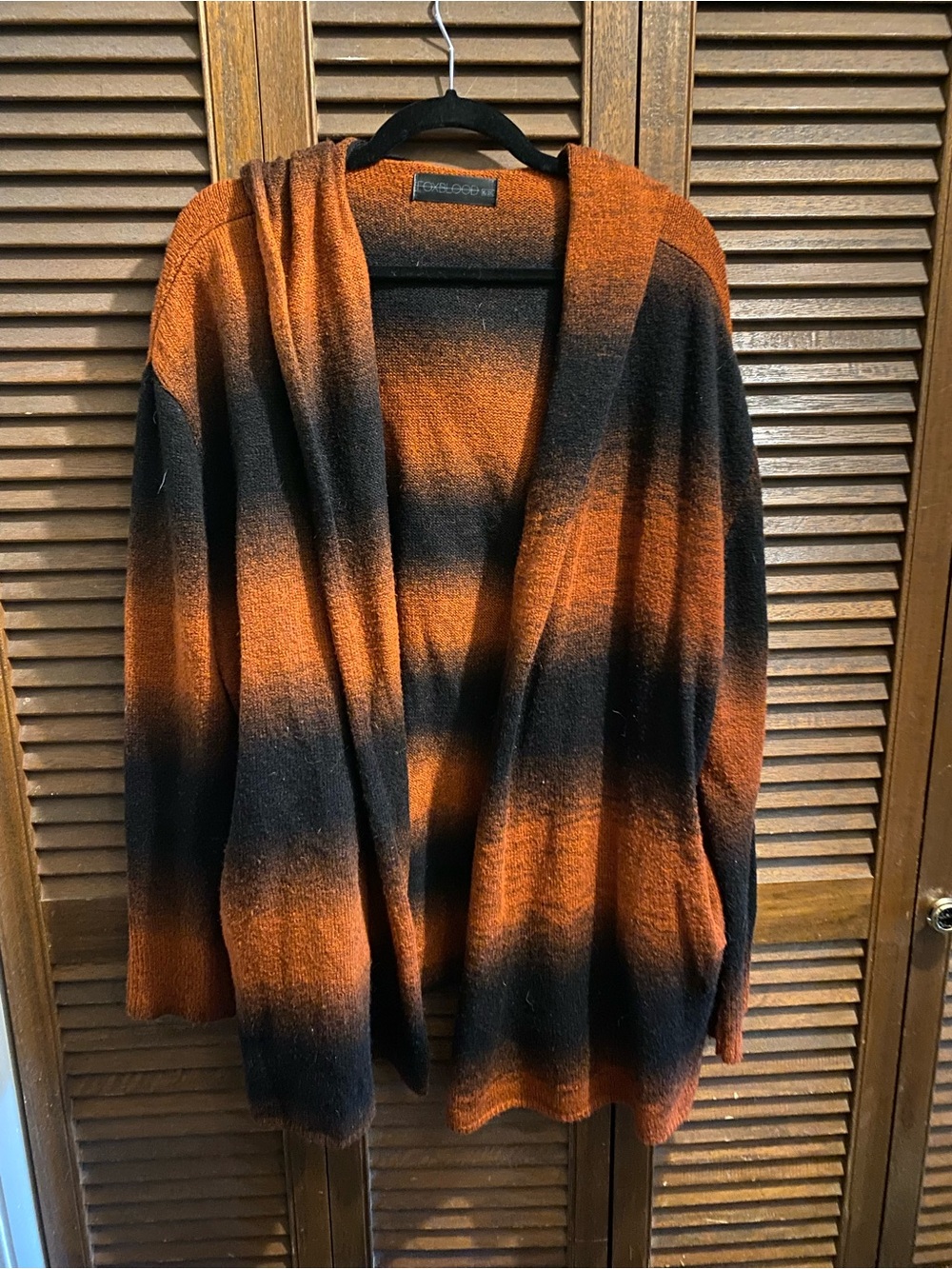 Foxblood Pumpkinhead Hooded Cardigan - XL/2X